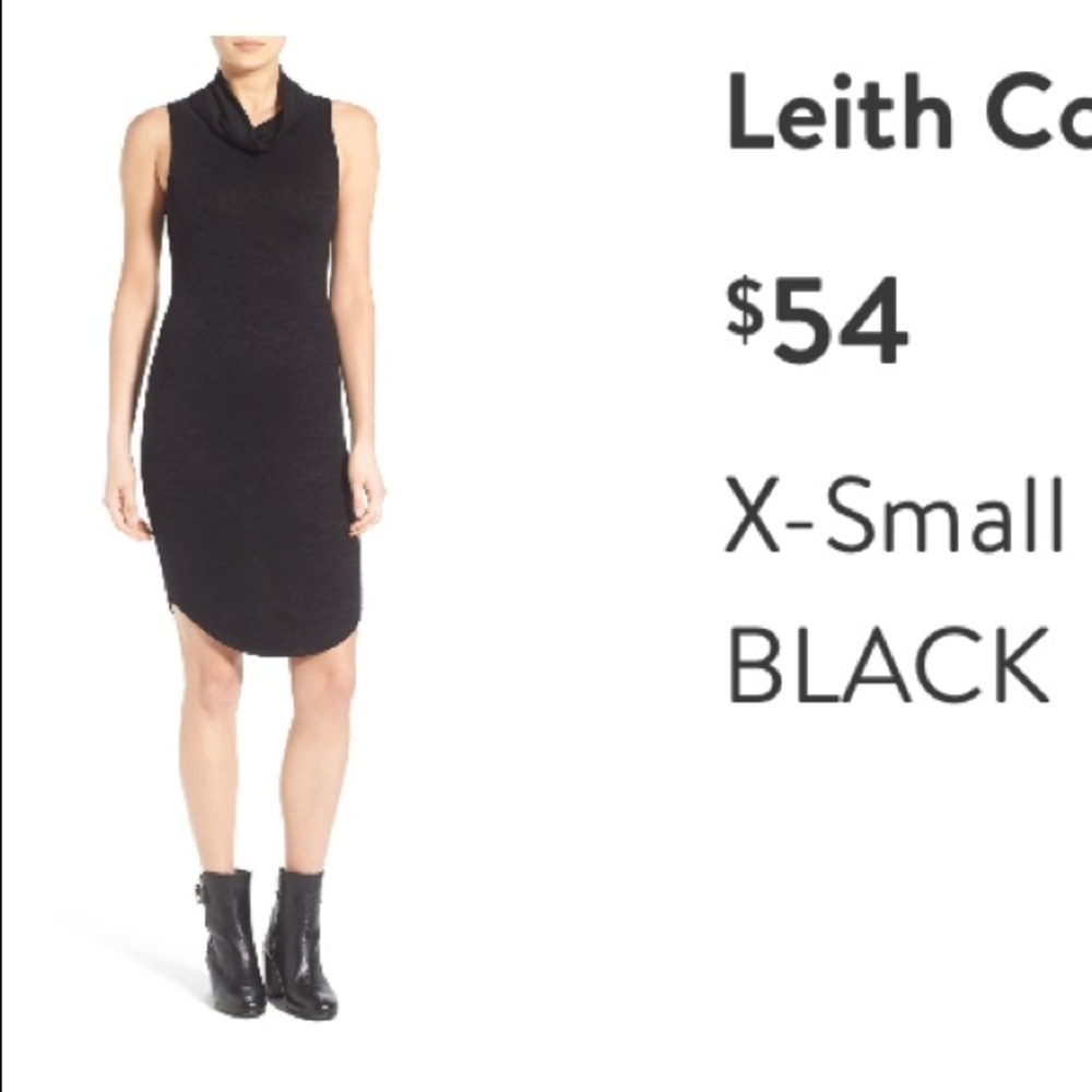 Leith cowl neck black sleeveless dress XS - Picture 8 of 8